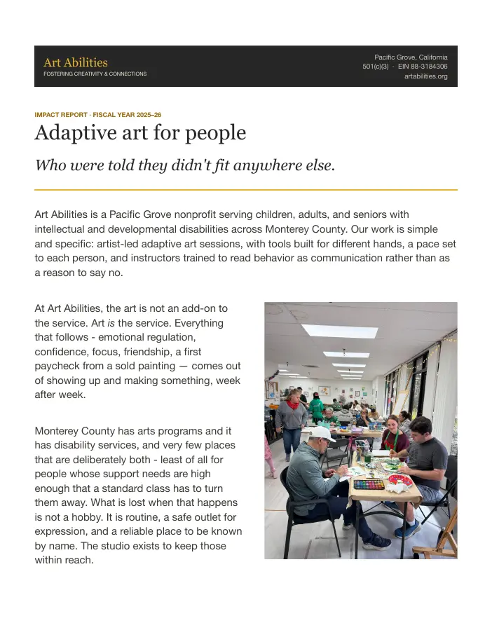 Art Abilities report cover