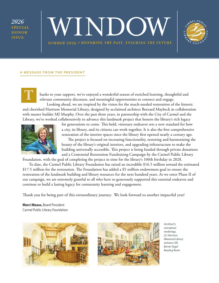 Carmel Public Library Foundation report cover