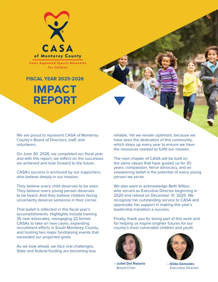 CASA of Monterey County report cover