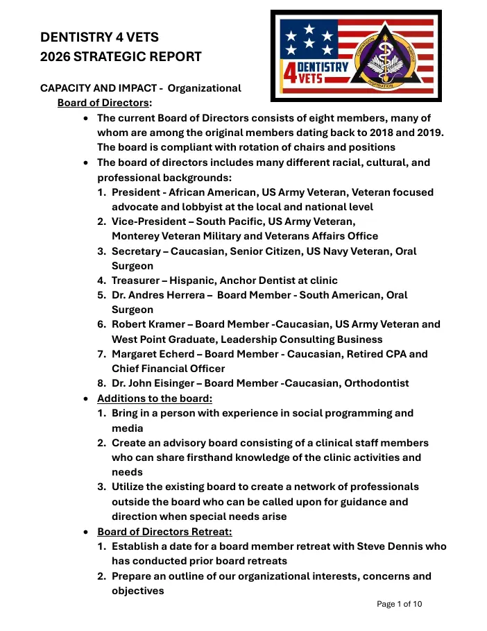 Dentistry4Vets report cover
