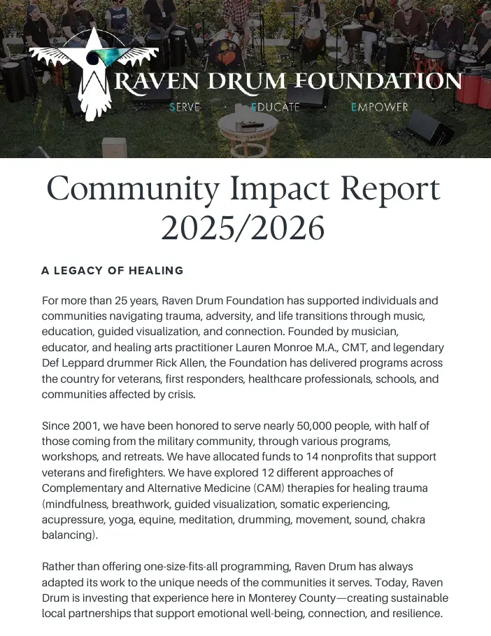 Raven Drum Foundation report cover
