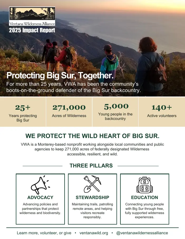Ventana Wilderness Alliance report cover
